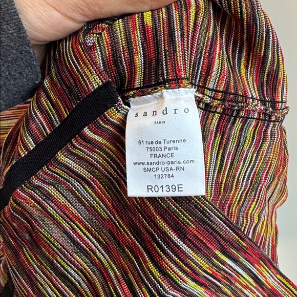 Sandro Knit Fitted Midi Dress in Multicolor - XS/S - Picture 6 of 6